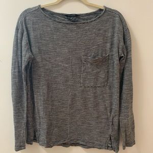 JCrew black and white striped tshirt